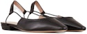 (W) Emporio Armani Kasut Kulit Slip-On Flat 'Keselesaan Hitam' X1D320XF491100002