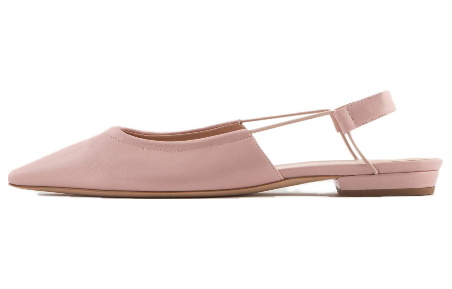(Women) Emporio Armani Leather Square Toe Flat 'Nude Pink' X1D320XF491100124