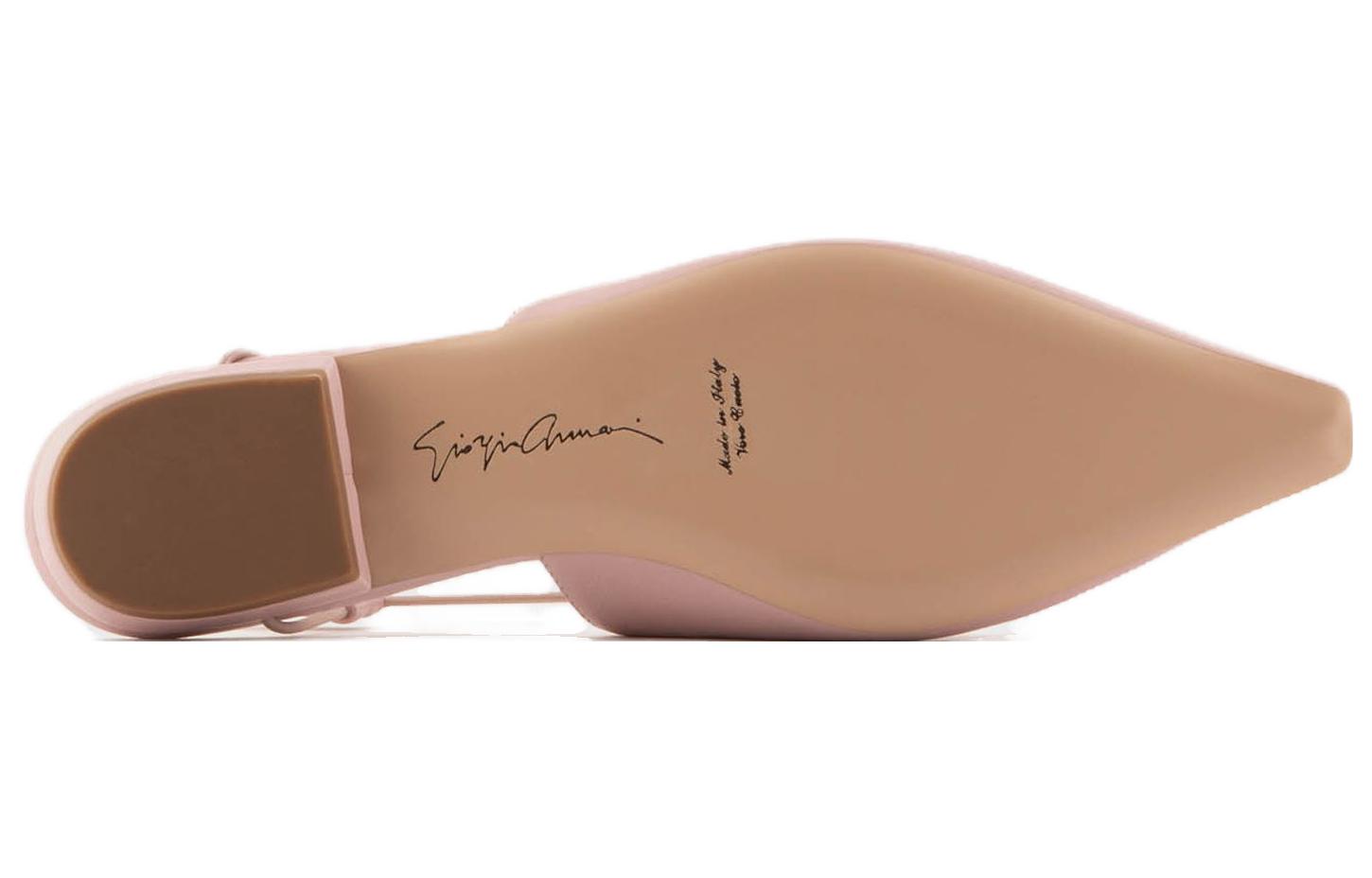 Purchase (W) Emporio Armani Sepatu Kulit Square Toe Flat 'Nude Pink' X1D320XF491100124