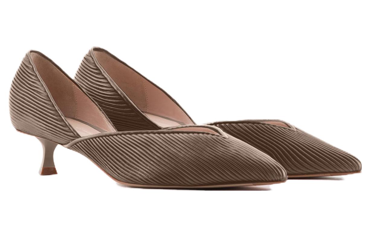 (W) Emporio Armani Leather Stiletto 'Brown Pointed-Toe' 圖 2