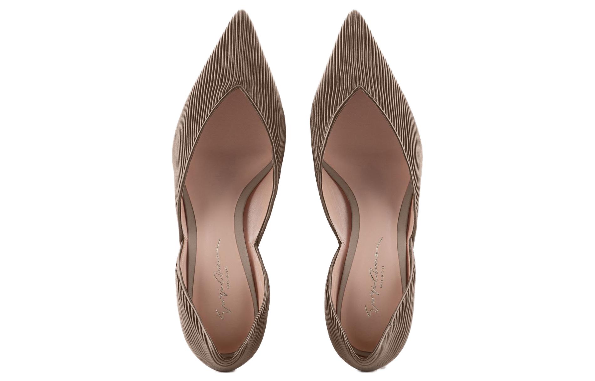 (W) Emporio Armani Leather Stiletto 'Brown Pointed-Toe' 圖 3