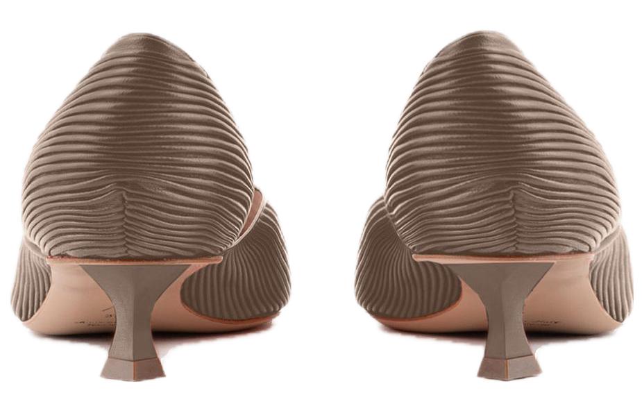 (W) Emporio Armani Leather Stiletto 'Brown Pointed-Toe' 圖 4