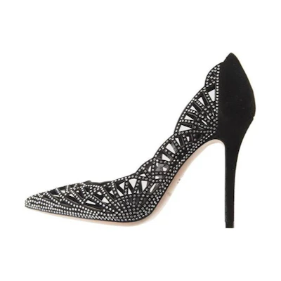 (W) Emporio Armani Leather Stiletto High Heels 'Black CMFT'