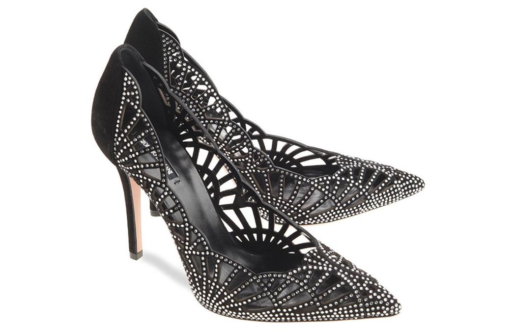 (W) Emporio Armani Leather Stiletto High Heels 'Black CMFT' 圖 2