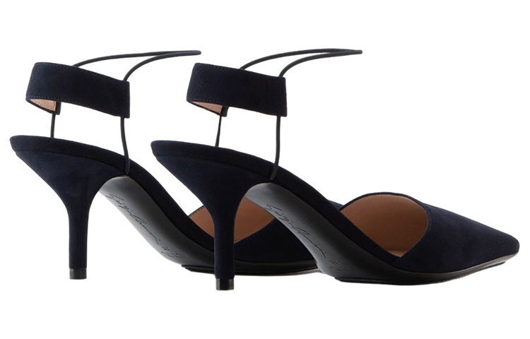 (W) Emporio Armani Leather Stiletto High Heels 'Black' 圖 3