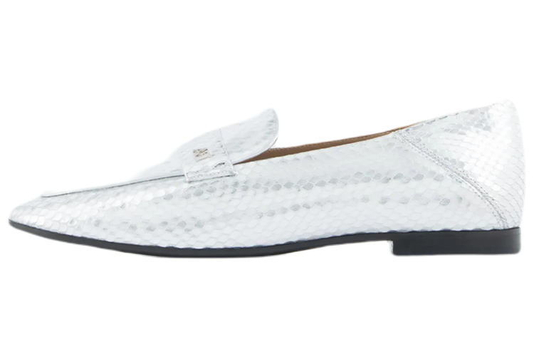 (W) Emporio Armani Loafer 'Silver Crocodile Print'