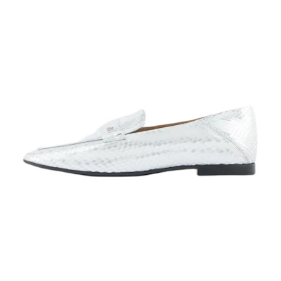 (W) Emporio Armani Loafer 'Silver Crocodile Print'