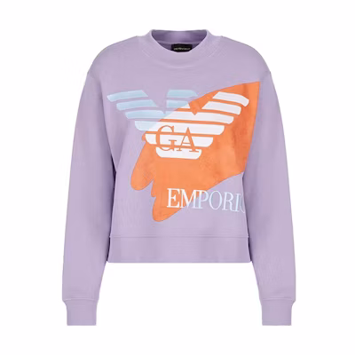 (Women) Emporio Armani Logo Casual Cotton Long Sleeve Sweatshirt 6L2M7E-2J49Z-0831