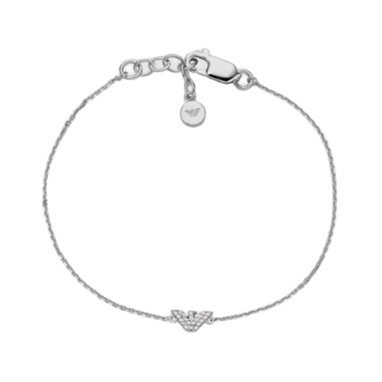 (Women) Emporio Armani Logo Silver Bracelet for Women - Silver. EG3480040