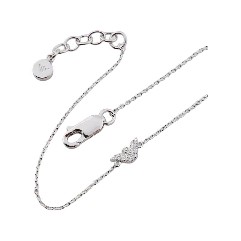 Lookbook (W) Gelang Perak Emporio Armani Logo Wanita - Silver. EG3480040