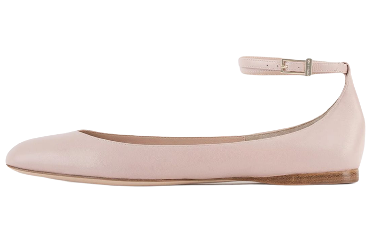 (W) Emporio Armani Nappa Ballet Flat 'Pink'