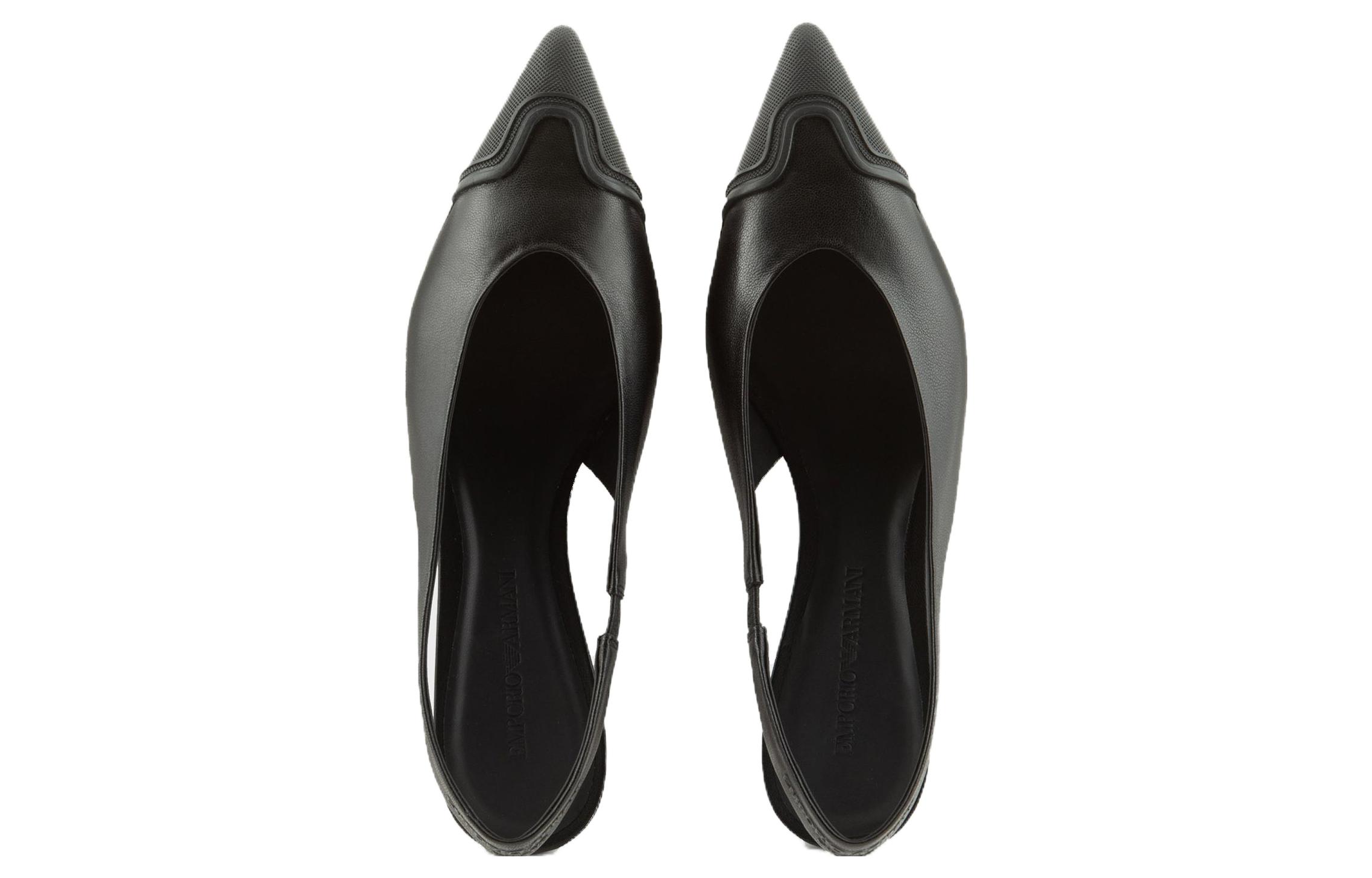 Lookbook (W) Emporio Armani黑色纳帕革橡胶帽穆勒鞋 X3D282XF271100002