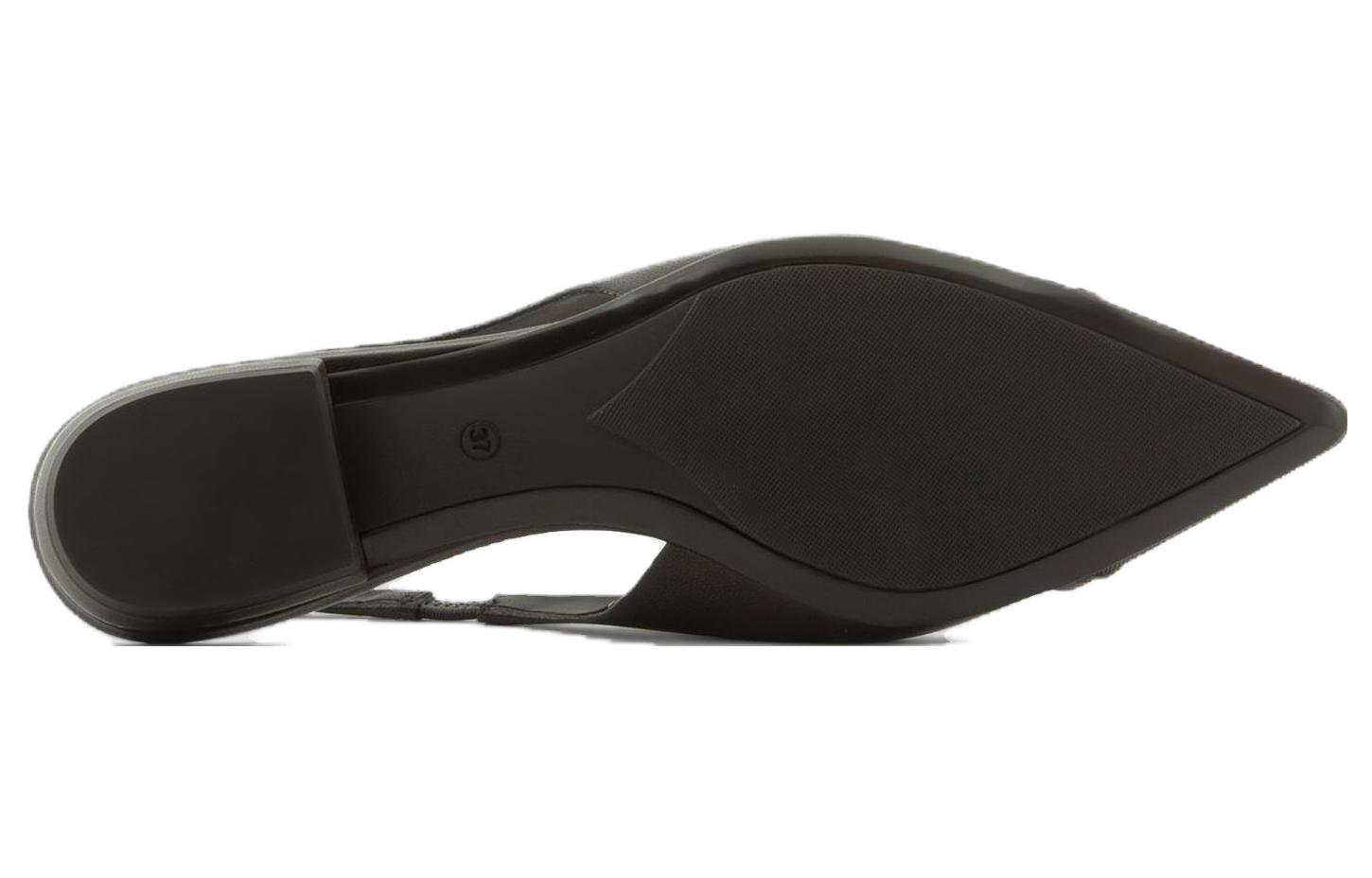 Purchase (W) Emporio Armani黑色纳帕革橡胶帽穆勒鞋 X3D282XF271100002