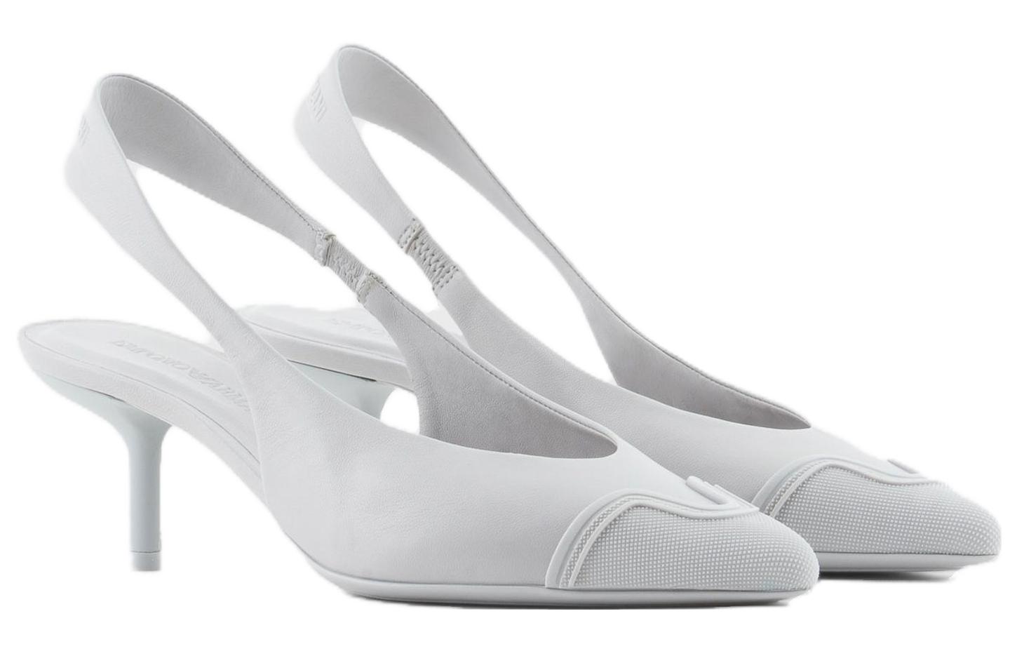 (W) Emporio Armani Nappa Leather Slingback 'Grey' 圖 2