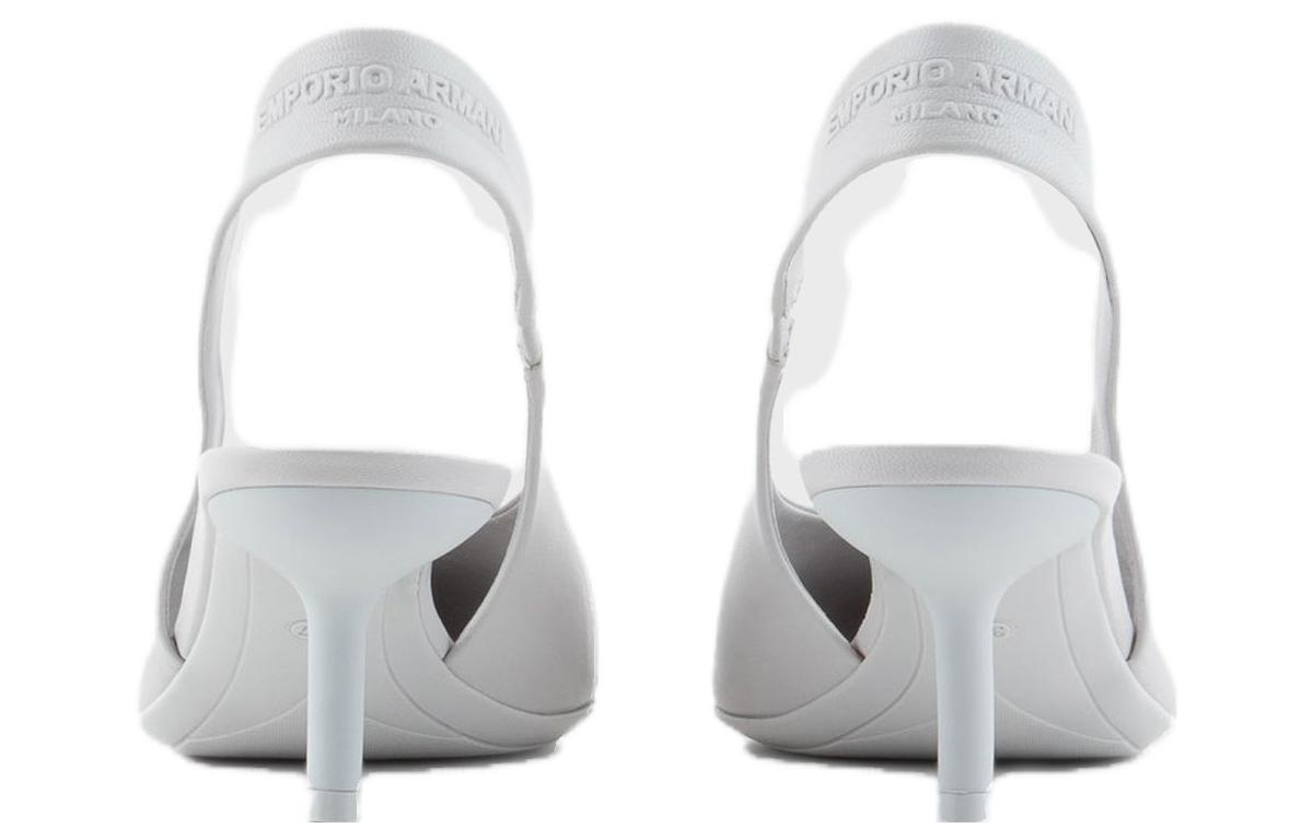 (W) Emporio Armani Nappa Leather Slingback 'Grey' 圖 4