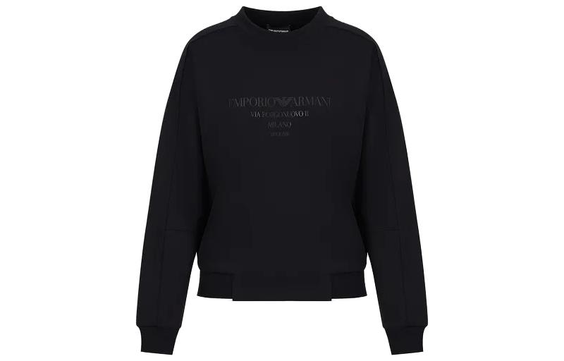 (Women) Emporio Armani Navy Blue Crewneck Sweatshirt with Logo Print 3R2M7K2-JRKZ1-0926 圖 2