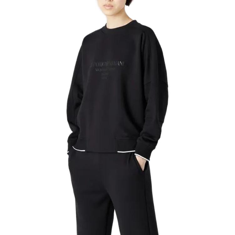 (Women) Emporio Armani Navy Blue Crewneck Sweatshirt with Logo Print 3R2M7K2-JRKZ1-0926 圖 3