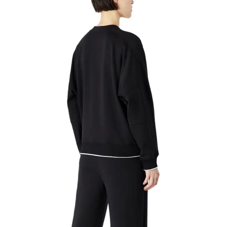 (Women) Emporio Armani Navy Blue Crewneck Sweatshirt with Logo Print 3R2M7K2-JRKZ1-0926 圖 4