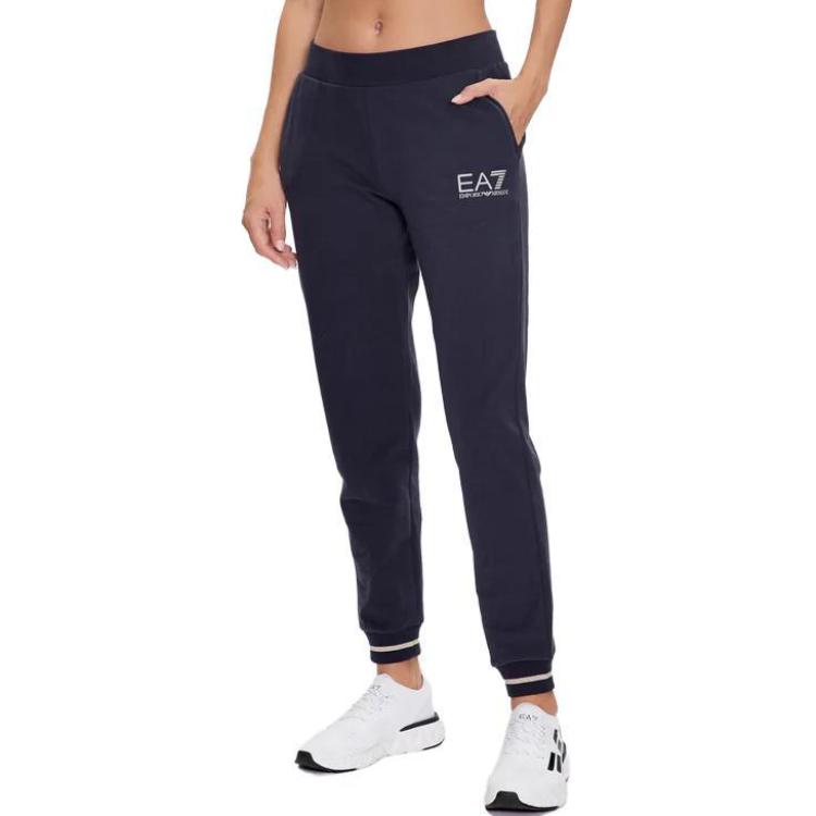 (Women) Emporio Armani Navy Blue Logo Print Jogger Sweatpants 8NTP67-TJCQZ-1554