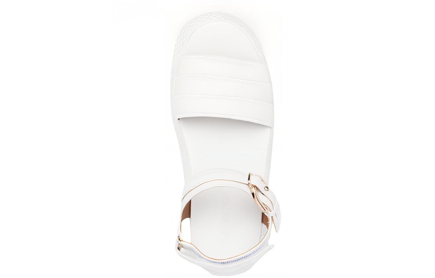 Lookbook (W) Sandal Platform Hujung Terbuka Emporio Armani 'Putih Ringkas' X3U095XL369K222