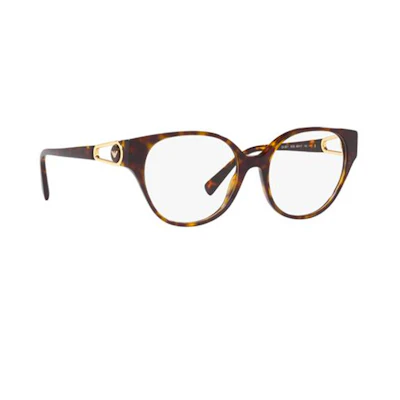(Women) EMPORIO ARMANI Oval Tortoiseshell Optical Glasses Women with Cutout Temples. EA32115026