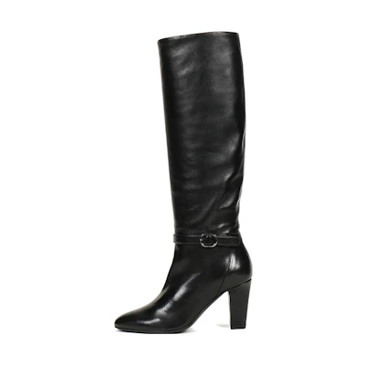 (W) Emporio Armani Over-the-Knee Leather Boots 'Black'
