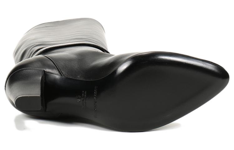 (W) Emporio Armani Over-the-Knee Leather Boots 'Black' 圖 6