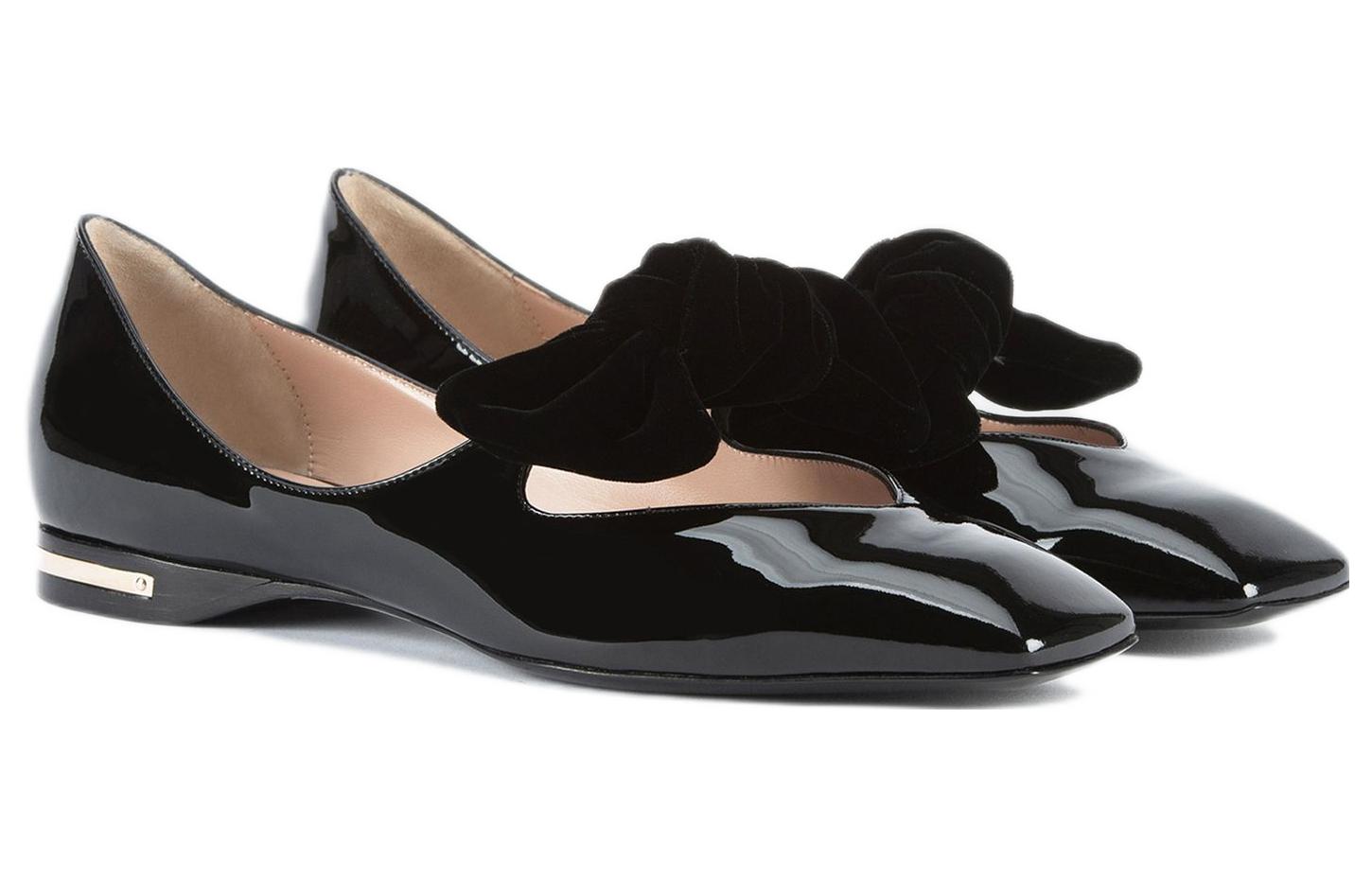 (W) Emporio Armani Patent Leather Flat 'Black Bow' 圖 3