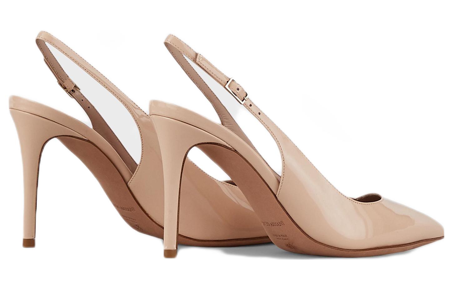 (W) Emporio Armani Patent Leather High Heel 'Brown Buckle' 圖 4