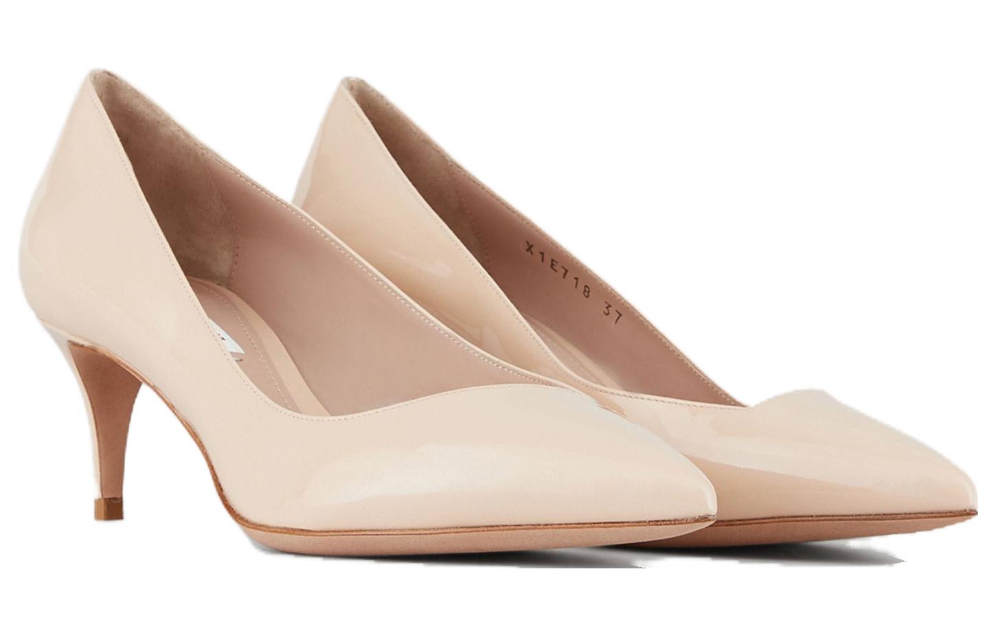 Lookbook (Women) Emporio Armani Pointed-Toe Kitten Heels 'Beige Comfort' X1E718XF024100124