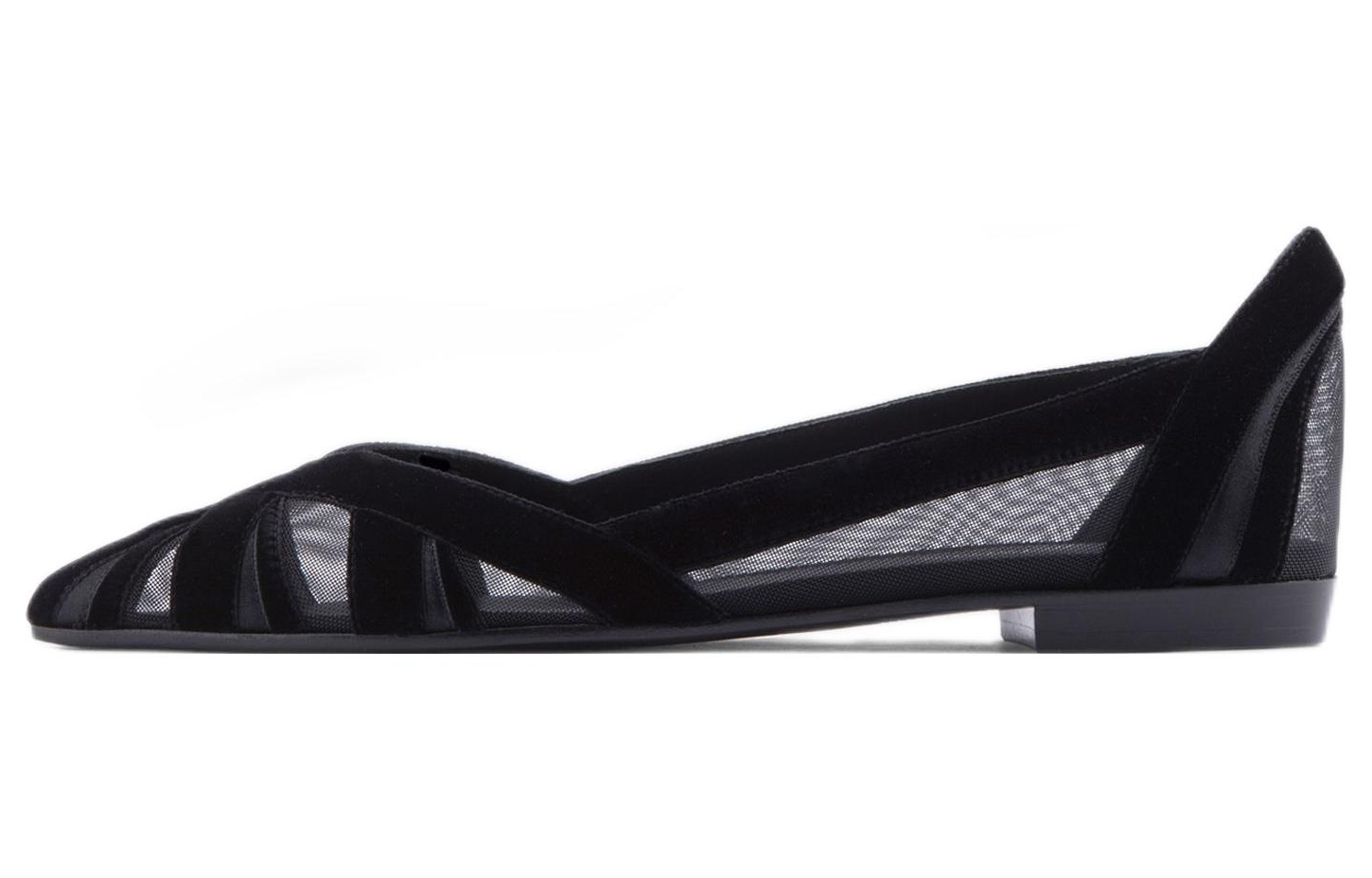 (W) Emporio Armani Pointed Flat 'Black'