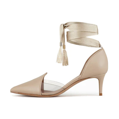 (W) Emporio Armani Pointed Toe High Heels 'Beige'