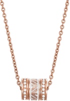 (Women) Emporio Armani Rose Gold Necklace with White Beads & Rhinestone Design. EGS2973221 (Women) Emporio Armani Rose Gold Necklace with White Beads & Rhinestone Design. EGS2973221