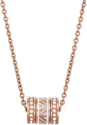 (Women) Emporio Armani Rose Gold Necklace with White Beads & Rhinestone Design. EGS2973221 Buy (Women) Emporio Armani Rose Gold Necklace with White Beads & Rhinestone Design. EGS2973221
