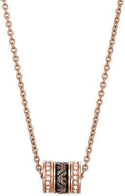 (Women) Emporio Armani Rose Gold Black Bead Stainless Steel Necklace. EGS2975221 Lookbook (Women) Emporio Armani Rose Gold Black Bead Stainless Steel Necklace. EGS2975221