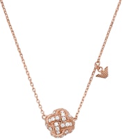 (Women) Emporio Armani Rose Gold Crystal Pendant Necklace. EG3537221 (Women) Emporio Armani Rose Gold Crystal Pendant Necklace. EG3537221