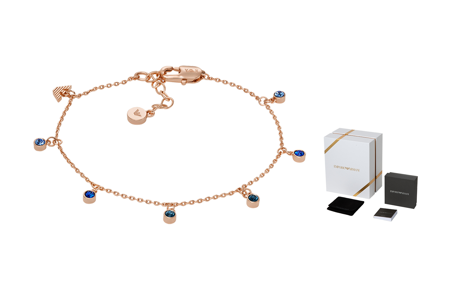 (Women) Emporio Armani Rose Gold Eagle Logo  Bracelet - 2023 Spring/Summer. EGS3015221