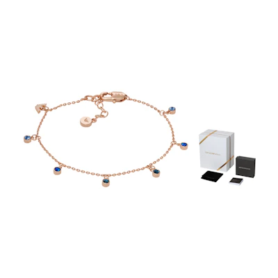 (Women) Emporio Armani Rose Gold Eagle Logo Bracelet - 2023 Spring/Summer. EGS3015221