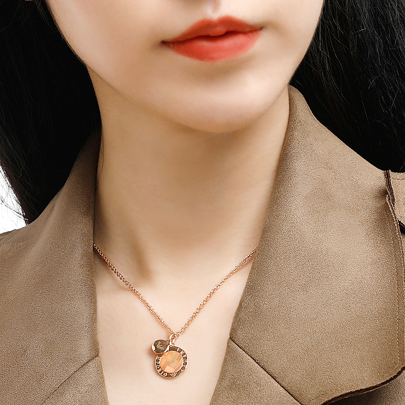 Purchase (Women) Emporio Armani Rose Gold Necklace with Pink Mother-of-Pearl Pendant. EG3375221
