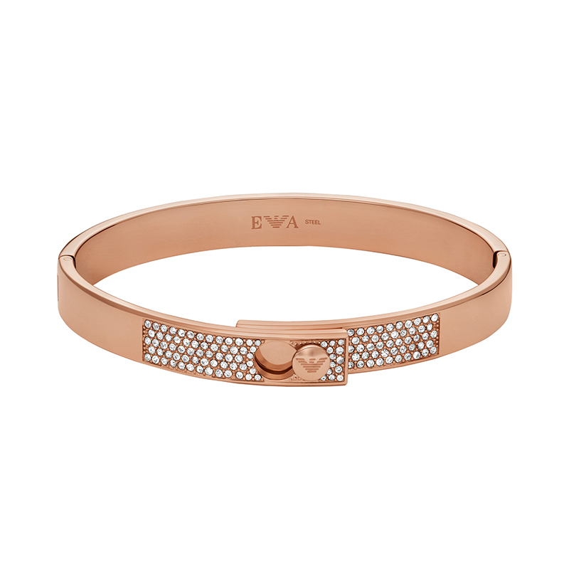 Order (W) Emporio Armani Gelang Keluli Tahan Karat Warna Emas Mawar. EGS3089221