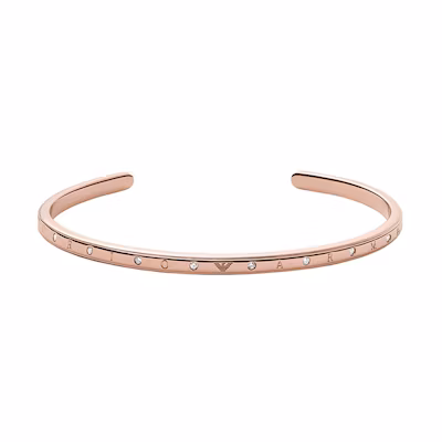 (Women) Emporio Armani Rose Gold Stainless Steel Bracelet with Crystals. EG3511221