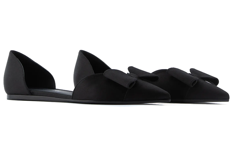 (W) Emporio Armani Satin Ballet Flats 'Black Bow' 圖 2