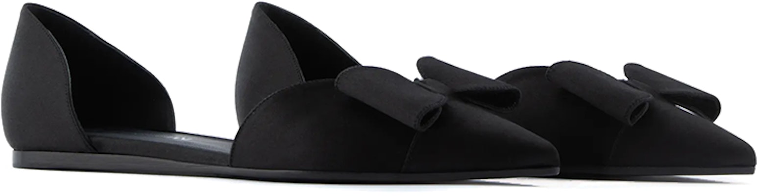 (Women) Emporio Armani Satin Ballet Flats 'Black Bow' X3D271XD064100002 Order (Women) Emporio Armani Satin Ballet Flats 'Black Bow' X3D271XD064100002