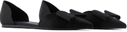Order (W) Emporio Armani Satin Ballet Flats 'Black Bow' - Kasut Ballerina Hitam Berkilat X3D271XD064100002