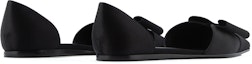 Lookbook (W) Emporio Armani Satin Ballet Flats 'Black Bow' - Kasut Ballerina Hitam Berkilat X3D271XD064100002