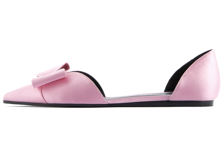 (Women) Emporio Armani Satin Ballet Flats 'Pink Bow' X3D271XD064100139
