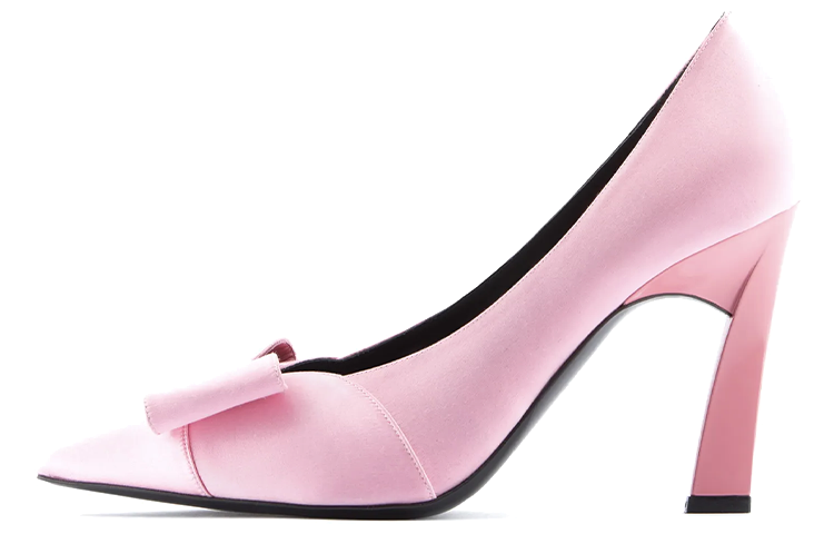 (W) Emporio Armani Satin High Heels 'Pink Bow'
