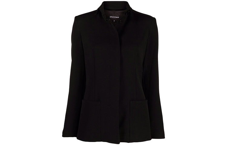 (Women) Emporio Armani Slim Fit Buttoned Long Sleeve Blazer Jacket - Black 6K2G68-2NJDZ-0999