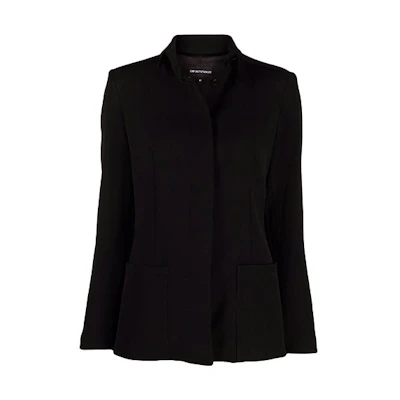 (Women) Emporio Armani Slim Fit Buttoned Long Sleeve Blazer Jacket - Black 6K2G68-2NJDZ-0999