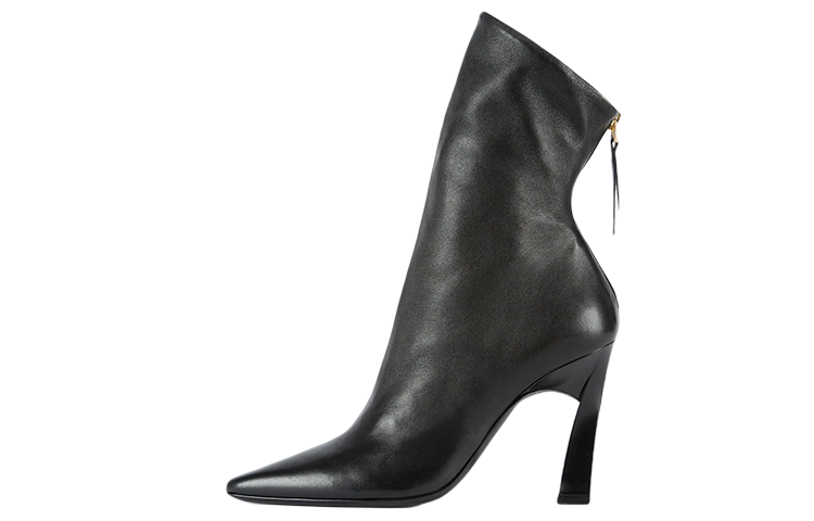 (W) Emporio Armani Soft Nappa Leather Ankle Boot 'Black'